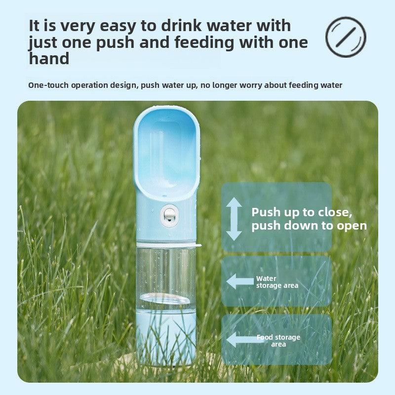 Portable Dog Water Bottle with Built-In Dispenser – Lightweight, Durable, Leak-Resistant Travel Water Bottle for Dogs