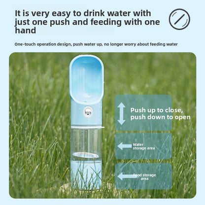 Portable Dog Water Bottle with Built-In Dispenser – Lightweight, Durable, Leak-Resistant Travel Water Bottle for Dogs