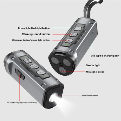 Ultrasonic Three-Head Anti-Barking Device with Flashlight