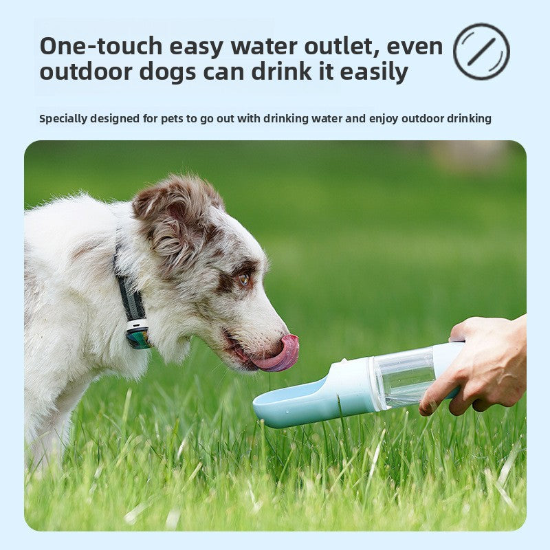 Portable Dog Water Bottle with Built-In Dispenser – Lightweight, Durable, Leak-Resistant Travel Water Bottle for Dogs