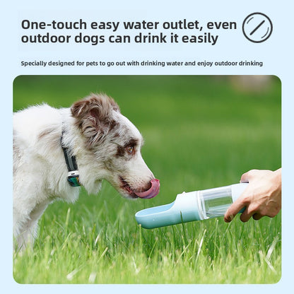 Portable Dog Water Bottle with Built-In Dispenser – Lightweight, Durable, Leak-Resistant Travel Water Bottle for Dogs